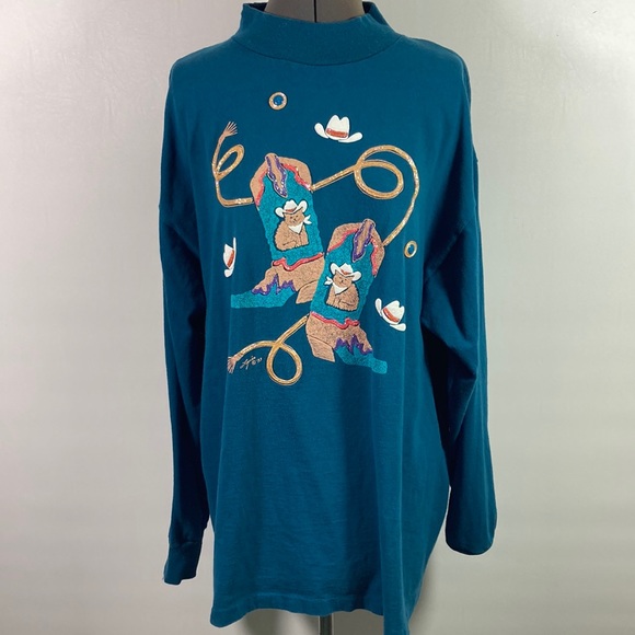 Lyn’ee Other - Vintage 90’s Lyn’ee  Pressed Western Design Shirt Made in USA Size One Size